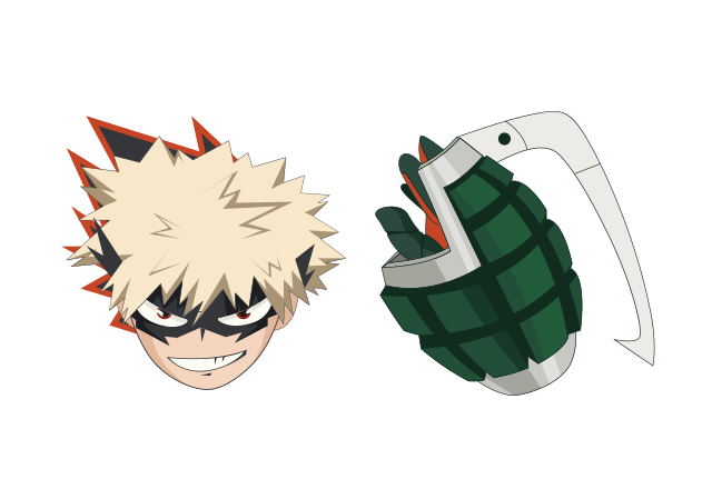 Katsuki Bakugo Custom Cursor for Chrome from My Hero Academia Cursors Collection