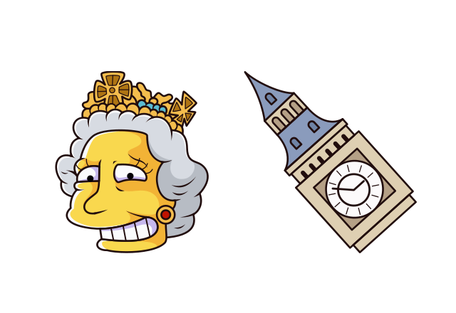 Queen Elizabeth II Custom Cursor for Chrome from The Simpsons Cursors Collection