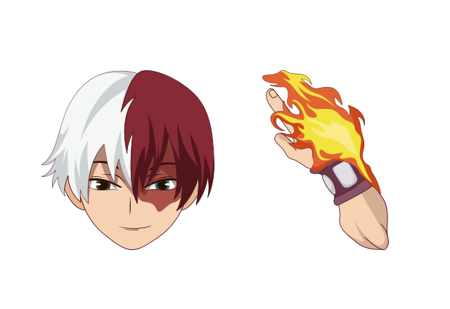 Shoto Todoroki Custom Cursor for Chrome from My Hero Academia Cursors Collection