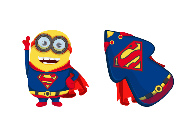Minion Superman Character Custom Cursor for Chrome from Minions Cursors Collection