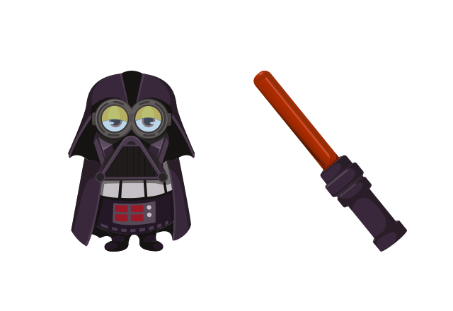Minion Darth Vader Character Custom Cursor for Chrome from Minions Cursors Collection