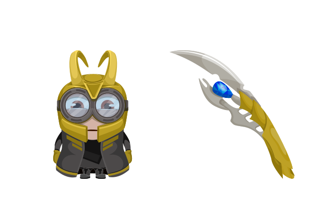 Minion Loki Character Custom Cursor for Chrome from Minions Cursors Collection