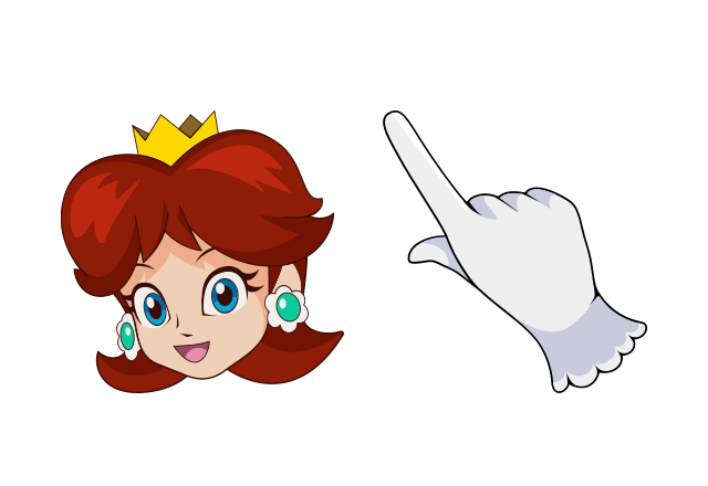 Princess Daisy Custom Cursor for Chrome from Video Games Cursors Collection