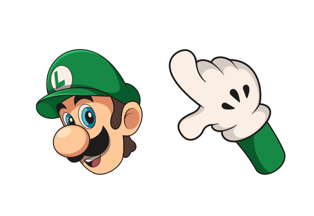 Luigi Custom Cursor for Chrome from Video Games Cursors Collection