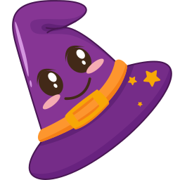 Halloween Witch Hat with Candy Cute Cursor Pointer