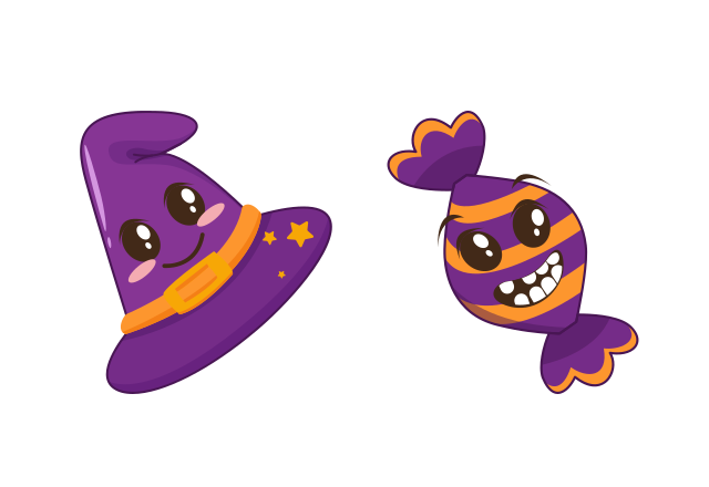 Witch Hat with Candy Custom Cursor for Chrome from Halloween Cursors Collection