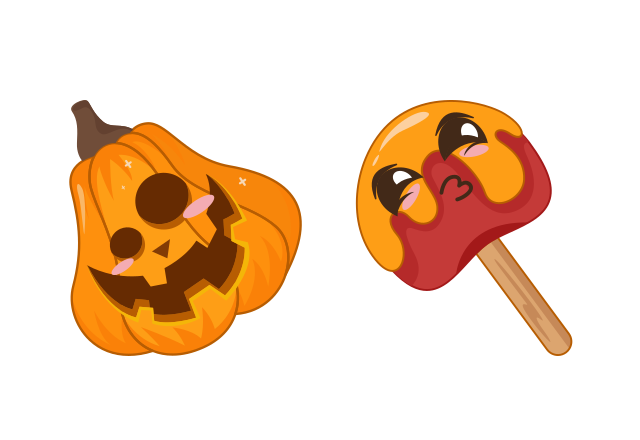 Pumpkin with Candy Custom Cursor for Chrome from Halloween Cursors Collection