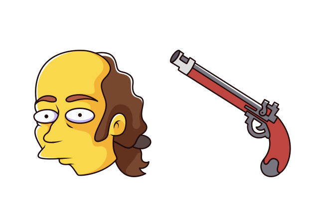 Aaron Burr Custom Cursor for Chrome from The Simpsons Cursors Collection