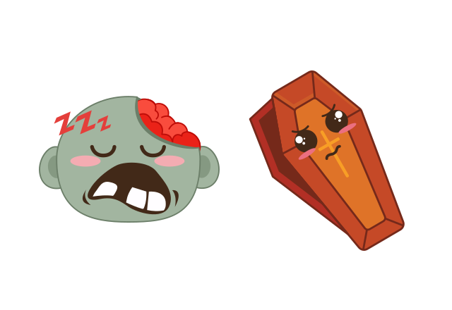 Zombie and Coffin Custom Cursor for Chrome from Halloween Cursors Collection