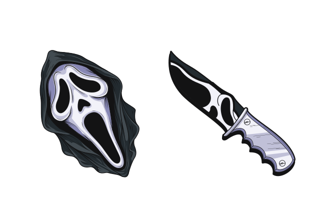 Scary Ghostface Custom Cursor for Chrome from Horror Villains Cursors Collection