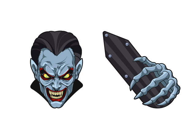 Dracula Custom Cursor for Chrome from Horror Villains Cursors Collection