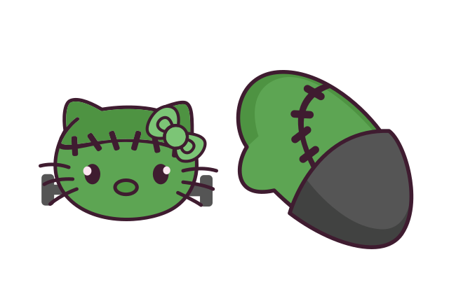 Frankenstein Kitty Custom Cursor for Chrome from Hello Kitty Cursors Collection