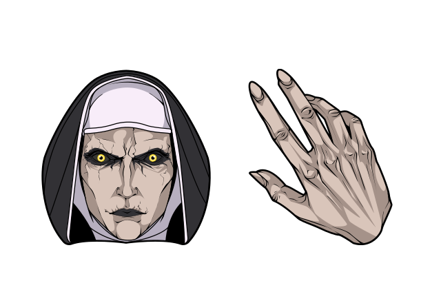The Nun Custom Cursor for Chrome from Horror Villains Cursors Collection
