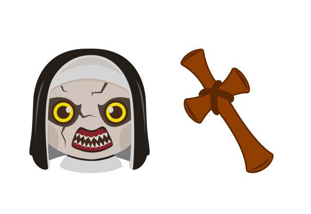 The Nun Demonic Custom Cursor for Chrome from Halloween Cursors Collection