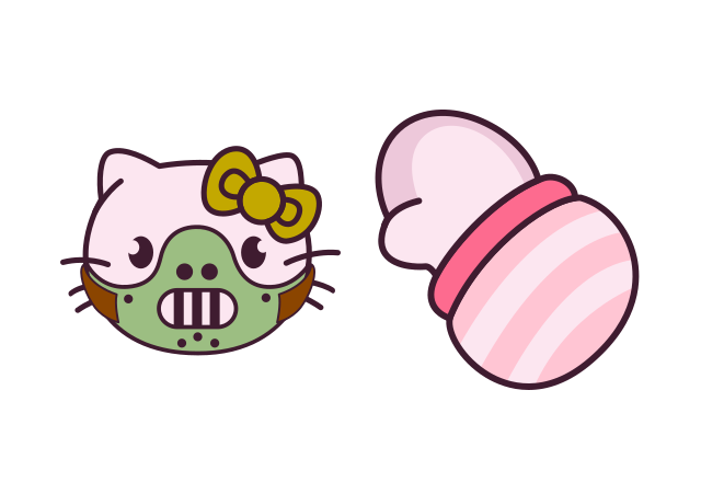 Hello Kitty Hannibal Lecter Custom Cursor for Chrome from Hello Kitty Cursors Collection