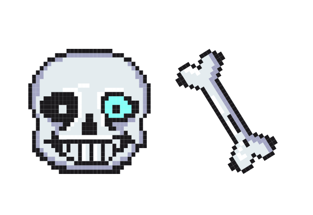 Undertale Sans Pixel Custom Cursor for Chrome from Cute Pixel Cursors Collection