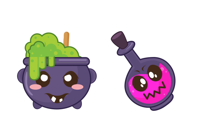 Potion Cauldron and Poison Custom Cursor for Chrome from Halloween Cursors Collection