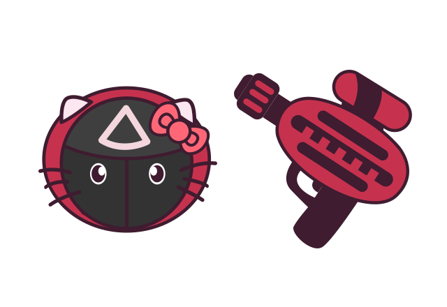 Hello Kitty Squid Game Soldier Custom Cursor for Chrome from Hello Kitty Cursors Collection