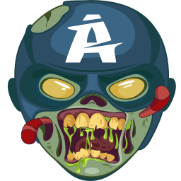 Marvel Zombie Captain America Cute Cursor Pointer