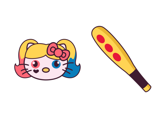 Hello Kitty Harley Quinn Custom Cursor for Chrome from Hello Kitty Cursors Collection