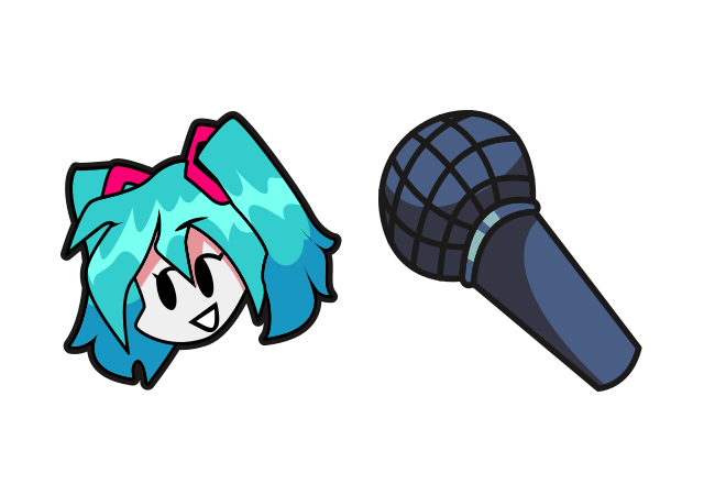 FNF Hatsune Miku Custom Cursor for Chrome from Friday Night Funkin Cursors Collection