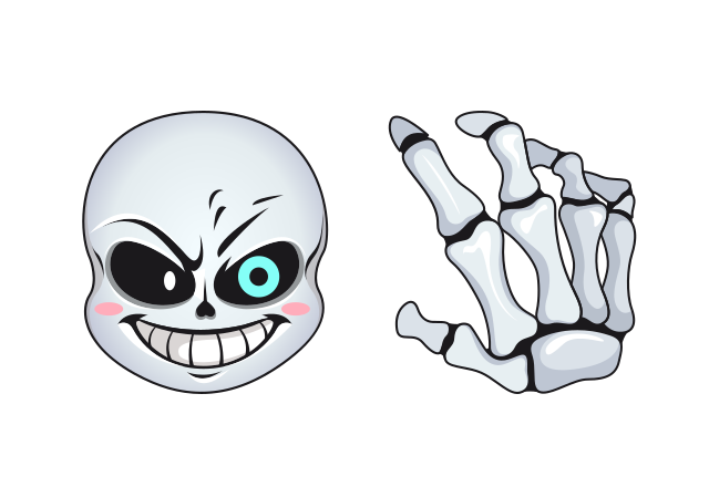 Undertale Sans Custom Cursor for Chrome from Halloween Cursors Collection
