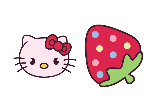 Hello Kitty and Strawberry Custom Cursor for Chrome from Hello Kitty Cursors Collection