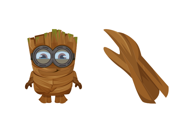 Minion Groot Character Custom Cursor for Chrome from Minions Cursors Collection