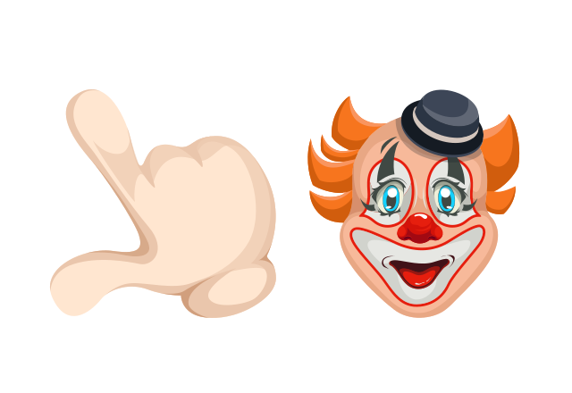 Funny Clown Custom Cursor for Chrome from Circus Cursors Collection