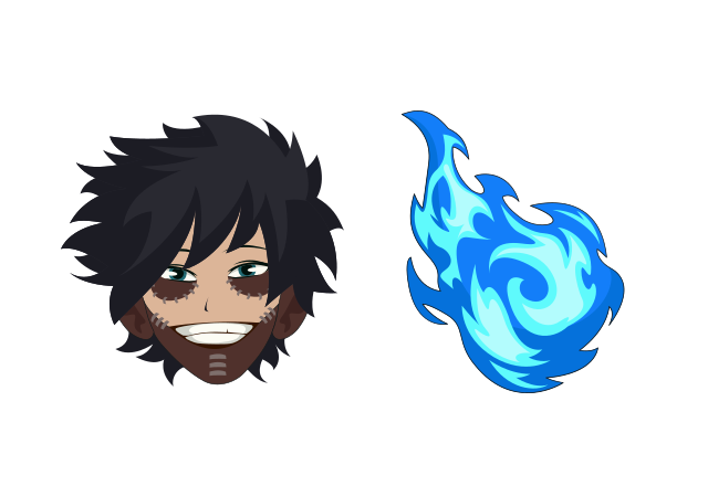 Dabi Custom Cursor for Chrome from My Hero Academia Cursors Collection