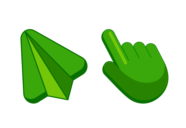 The Flying Green Custom Cursor for Chrome from The Cursors Cursors Collection