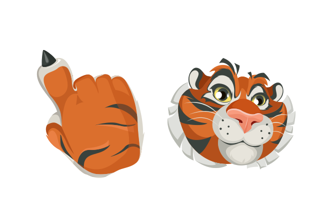 Circus Tiger Custom Cursor for Chrome from Circus Cursors Collection