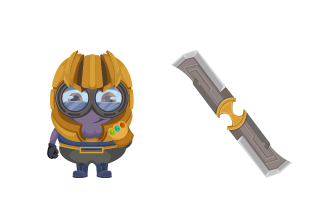 Minion Thanos Character Custom Cursor for Chrome from Minions Cursors Collection