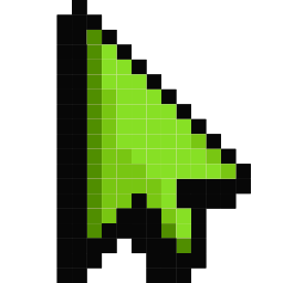 Custom Cursor Default Green Pixel Pointer
