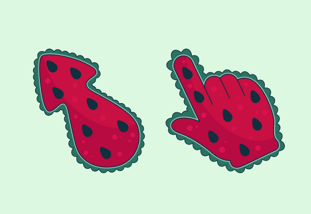 The Watermelon custom cursor for Chrome