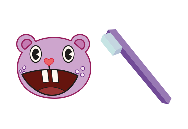 Toothy Custom Cursor for Chrome from Happy Tree Friends Cursors Collection