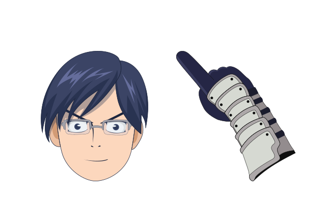 Tenya Ida Custom Cursor for Chrome from My Hero Academia Cursors Collection