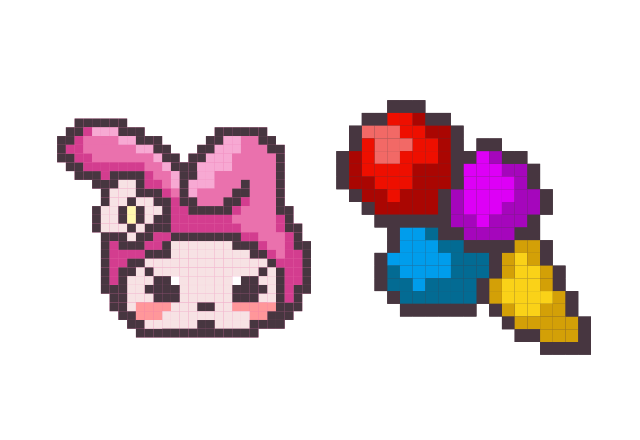 My Melody Pixel Custom Cursor for Chrome from Cute Pixel Cursors Collection