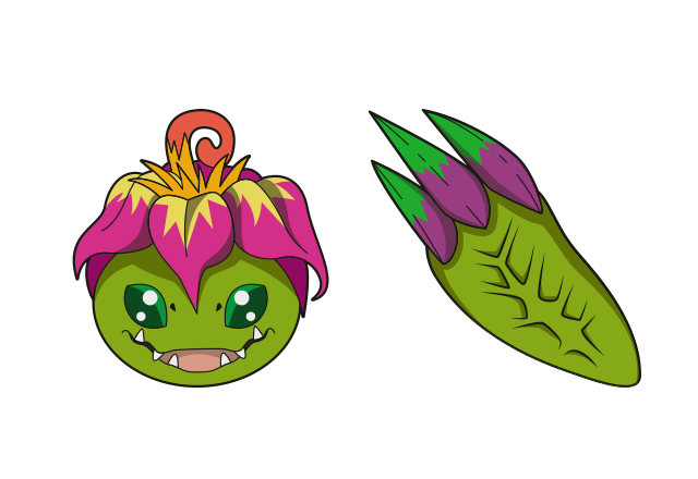 Palmon Custom Cursor for Chrome from Digimon Cursors Collection