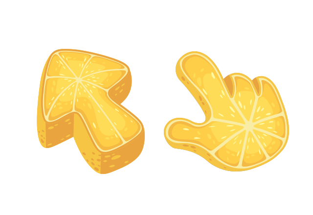 Lemon Texture Custom Cursor for Chrome from Textures Cursors Collection