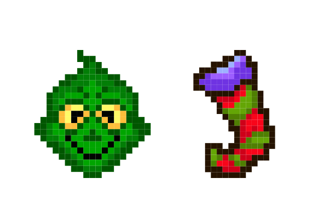Grinch Pixel Custom Cursor for Chrome from Cute Pixel Cursors Collection