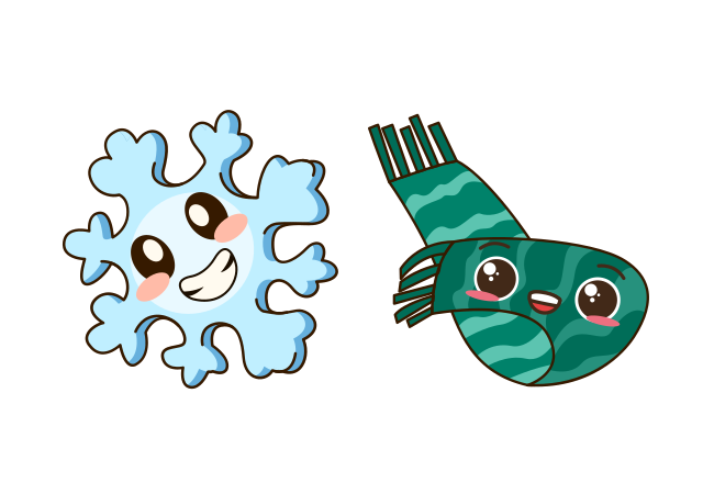 Snowflake and Scarf Custom Cursor for Chrome from Merry Christmas and Happy New Year Cursors Collection