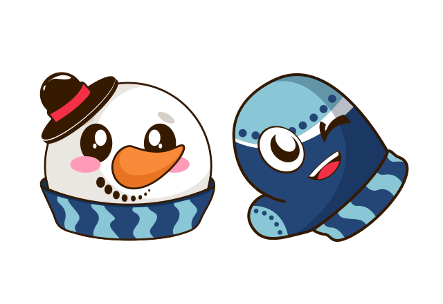 Snowman and Mitten Custom Cursor for Chrome from Merry Christmas and Happy New Year Cursors Collection