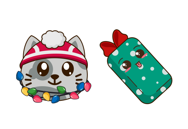 Christmas Cat Custom Cursor for Chrome from Merry Christmas and Happy New Year Cursors Collection