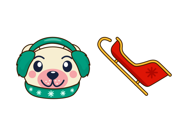 Polar Bear and Sled Custom Cursor for Chrome from Merry Christmas and Happy New Year Cursors Collection