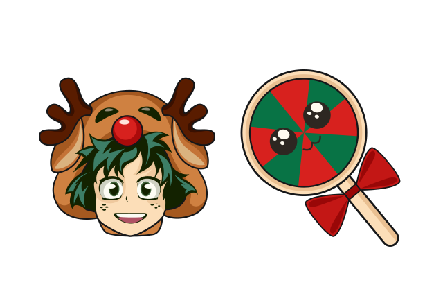 Christmas Izuku Midoriya Custom Cursor for Chrome from My Hero Academia Cursors Collection