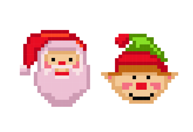 Santa Claus Pixel Custom Cursor for Chrome from Cute Pixel Cursors Collection