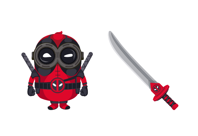 Minion Deadpool Character Custom Cursor for Chrome from Minions Cursors Collection