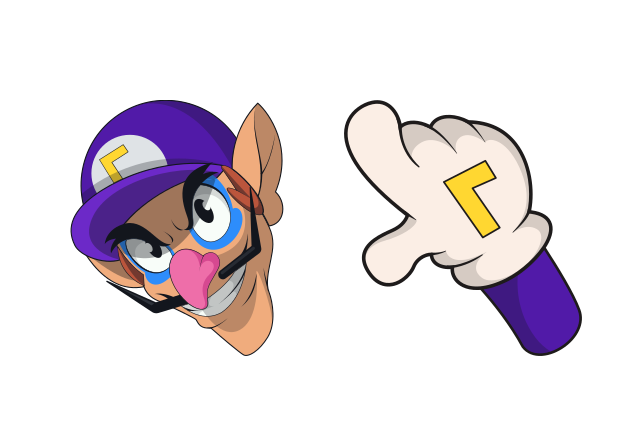 Waluigi Custom Cursor for Chrome from Video Games Cursors Collection
