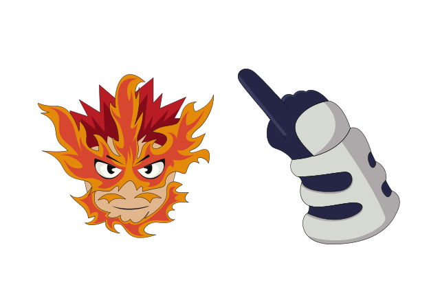 Enji Todoroki Custom Cursor for Chrome from My Hero Academia Cursors Collection